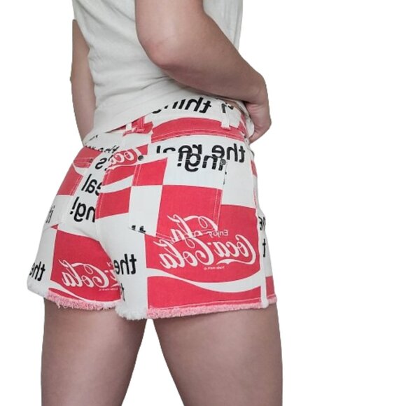 Coca-Cola Vintage High Waisted Shorts - Small - Picture 1 of 11